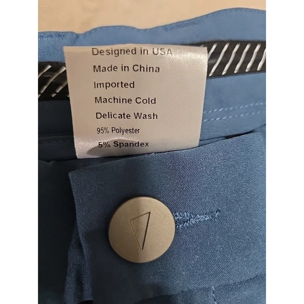 Primo Golf Jogger Pants Mens 35 Short Slate Blue Performance‎ Tapered Ankle Zip